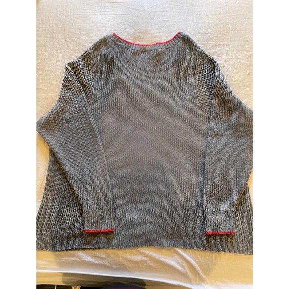Torrid Womens Round Neck Size 5 Sweater Gray with Red Trim 60/40 Cotton/Acrylic - Picture 15 of 15